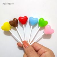 6pcs/bag Polymer Clay Slime Supplies Heart Charms Cute Aadditives Kit DIY Accessories Decor Filler For Fluffy Clear Slime Toy