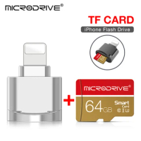 Mini Card Reader Lightning Memory Card to usb flash drive 4gb/8gb/16gb/32gb/64gb/128gb/256gb pendrive for ipad iphone Mac PC