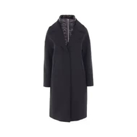 Jaket Winter Herno Long Coat Jacket with Puffed High Neck Detail Black 40 Black