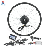 Rear Motor Wheel 36V 48V 500W Ebike Kit Front Electric Bike Wheel Conversion Kit LCD3 Bicycle Wheel Kit for 16/20/26inch 1000w