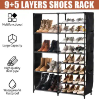 Multilayer Shoe Cabinet Easy to Install Shoes Shelf Organizer Space-saving Stand Holder Entryway Home Dorm Tall Narrow Shoe Rack