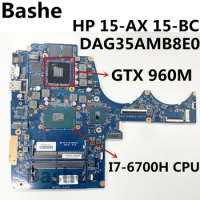 DAG35AMB8E0 G35A For HP OMEN 15-AX 15-BC TPN-Q173 Laptop Motherboard With I7-6700HQ CPU GTX960M Fully Tested