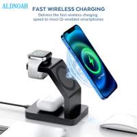 3 in 1 Magnetic Fast Wireless Chargers For Chargers iPhone 12 Pro Max Mini Apple iWatch 6 5 4 Charging Dock For Airpods Pro