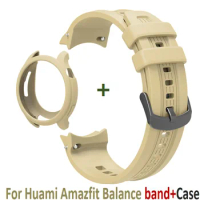 1+1 Wrist Strap+Frame Bezel For Huami Amazfit Balance Watch Band Watchband Cover Protective Case for Amazfit Balance Bracelet