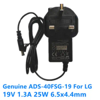 UK Plug Genuine ADS-40FSG-19 19V 1.3A 25W AC Adapter For LG E1948S E2242C E2351VZ E1942CA IPS224 19V 0.84A Power Supply Charger