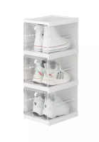HOUZE HOUZE SoleMate - Modular 3 Tier Collapsible Shoe Cabinet (Clear)