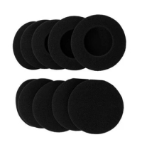 5Pairs 60mm/2.4" Replacement Foam Earpads Cushion For-Logitech H600 H330 H340/Aiwa HP-CN5/Labtec Axis 502 headset Black