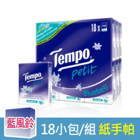【TEMPO】4層加厚紙手帕 迷你袖珍包 ( 藍風鈴香氛 /7抽*18包)/組