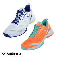 VICTOR 勝利體育 VICTOR 羽球鞋 羽毛球鞋(A610III OA/AB 螢光橘+珠光白/珠光白+深藍)