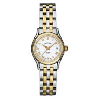 REVUE THOMMEN 梭曼錶 華爾街系列 女士自動機械腕錶 銀面x間金鍊帶/25mm  (20501.2142)