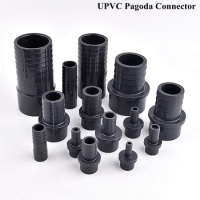 O.D 32/40/50/63-16~60mm UPVC Pagoda Connector Garden Irrigation System Water Pipe Joint Fittings Aquarium Fish Tank Hose Adapter