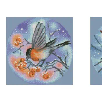DIY Embroidery Needlework Sets, Counted Cross Stitch Kits, Christmas Present, 11CT, 14CT, 18CT, 10-Colorful Birds