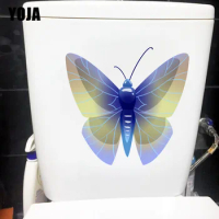 YOJA 20.3X19.3CM Blue Butterfly Insect Bathroom Toilet Decor Home Baby Room Wall Sticker T1-2155