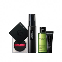 【植村秀】官方直營 無極限定妝雙星組(Shu uemura/輕蜜粉+定妝噴霧)