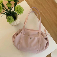 Homemade pleated dumpling bag, lightweight nylon ballet yoga bag, work and travel handbag, Korean-st