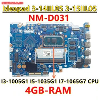 NM-D031 For Lenovo Ideapad 3-14IIL05 3-15IIL05 Laptop Motherboard With I3-1005G1 I5-1035G1 I7-1065G7 CPU 4GB RAM 100% Tested