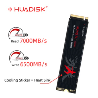 HUADISK SSD NVMe M2 1TB PCIe Gen4x4 Solid State Drive M.2 2280 NVMe 2TB SSD 4TB Disk 7000MB/s for Laptop DIY Gaming Computer PS5