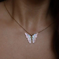 Butterfly Pendant Fairytopia Necklace, Butterfly Dreamy Jewelry Gifts for Women Teen Girls Mom Birthday Valentine's Day Gifts
