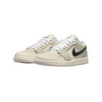 【NIKE 耐吉】W Air Jordan 1 Low Sanddrift 椰奶編織 白皮革 HQ3440-101(時尚 奢華 經典 休閒鞋 女鞋)
