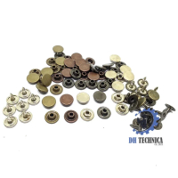 (12 PCS) Rivet Datar 10 mm - Rivet Celana Jeans - ANTIK BRUSH