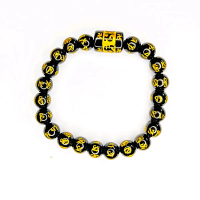 Gelang Guardian Batu Hitam Keberuntungan & Kesehatan Pria / Wanita Batu Giok asli Jade Fengshui Prem