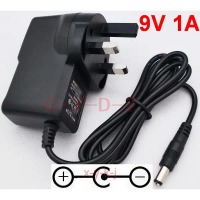 Bộ cấp nguồn chuyển mạch, AC / DC, 9V 1A, cho bàn đạp chân guitar, bộ chuyển đổi hiệu ứng, phân cực 