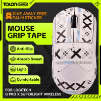 TALONGAMES Mouse Grip Tape DIY Handmade Sticker White Print Non Slip Suck Sweat For Logitech G PRO X Superlight Wireless