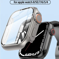 PC Firm Case For Apple Watch 45mm 41mm 44mm 40mm Glass Appearance Upgrade Turning into ultra 49mm Cover iWatch 8 7 SE 6 5 4 3 2