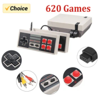 Mini TV Handheld Family Recreation Video Game Console AV Output Retro Built-in 620 Classic Games Dual Gamepad Gaming Player