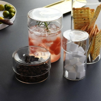 透明玻璃儲物罐儲物瓶花茶美妝儲存器皿套組咖啡豆北歐收納玻璃瓶