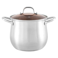 Cookware Soup &amp; Stock Pots 304 stainless steel soup pot household soup pot with steamer soup porridge stew pot 22/24/26 cm sale