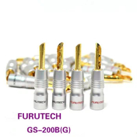 Furutech New original GS-200b Rhodium/gold Plated High-end solderless Banana Plug HI-FI Speaker cable Connector by alpha process