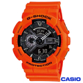 CASIO GA-110 G-Shock 酷炫雙顯運動腕錶 55mm 黑色樹脂表帶