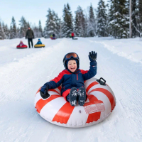 Inflatable Snow Tube 90cm PVC Sled for Winter Outdoor Fun