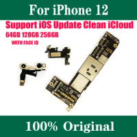 Factory Unlocked for iPhone 12 motherboard 64GB 128GB 256GB,100% Original for iPhone 12 With/No FACE ID Llogic board