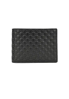 Gucci GUCCI Men's Black Microguccissima GG Logo Leather Wide Bifold Wallet 278596