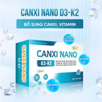 CANXI NANO D3 - K2 BỔ SUNG CANXI, VITAMIN CHO NGƯỜI LOÃNG XƯƠNG, TRẺ EM THẤP CÒI