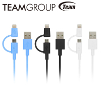 【Team十銓】Lightning &amp; Micro USB 2合1傳輸充電線(通過MFi認證)
