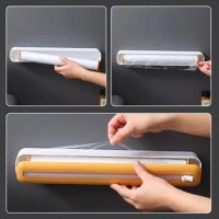 Food New Box Magnetic Accessories Wrap With Foil Stretch Kitchen Dispenser Aluminum Cutter Film Storage