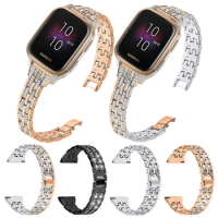 Diamond metal watch band for Garmin Venu Sq/Musics smart watch for Garmin Vivomove HR strap for Garmin Venu 2 plus Bracelet.