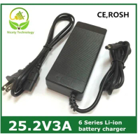 25.2v3a 25.2V 3Alithium li-ion battery charger for 6 Series 21.6V 22.2V 24V lithium li-ion Li-polymer battery pack good quality