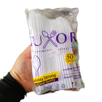 Luxor Sendok Bulat Putih 50 Pcs Premium Utensil Reliably Strong Food Grade Quality