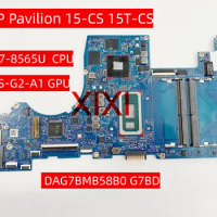 DAG7BMB58B0 G7BD HP Pavilion 15-CS 15T-CS Laptop Motherboard with i7-8565U CPU N17S-G2-A1 GPU 100% Fully tested