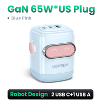 UGREEN NewUGREEN Uno 65W RoboGaN 2 Charger USB C USB A ChargerRobot Nexode 3 พอร์ต GaN Fast Charger