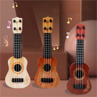Mini Guitar 4 String Classical Ukulele Guitar Toy Instrument Children Beginners Simulation Playing Early Teaching Small Guitar