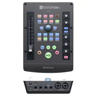 PreSonus ioStation 24c 2x2 USB-C™ compatible audio interface and production controller transparent preamps create