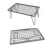 【May Shop】摺疊網格架 重物支架 冰箱摺疊支架(不含竹板桌子)