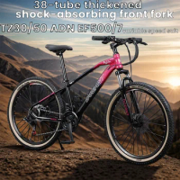 High carbon steel frame Mountain bike,off-road Bicycle,Double disc brake,Shock absorption,26/27.5/29 inch,21speed,aldult student
