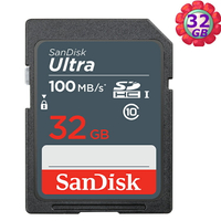 SanDisk 32GB 32G SDHC【100MB/s】Ultra SD UHS-I UHS C10 Class 10 原廠包裝 相機記憶卡【序號MOM100 現折$100】