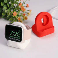 Silicone Charger Stand for Apple Watch Series 8 7 6 5 4 3 2 SE Samsung Galaxy Watch Google Pixel Iwatch Charging Desktop Holder